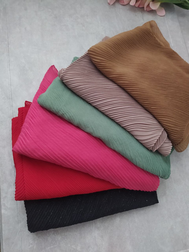 شال پلیسه ریز منگوله دار زنانه