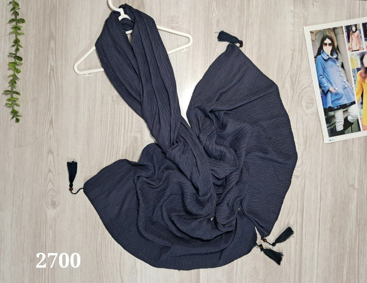 شال پلیسه ریز منگوله دار زنانه