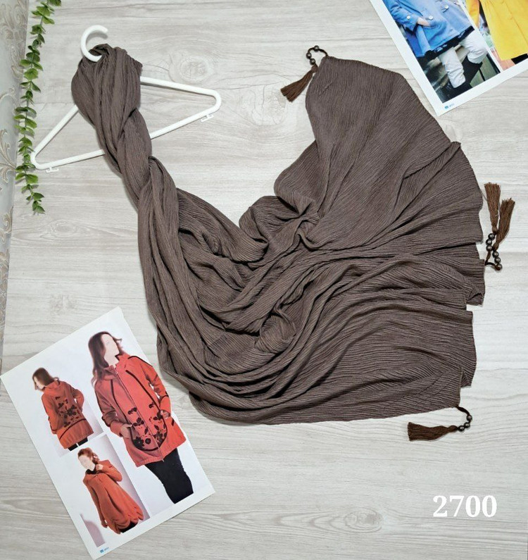 شال پلیسه ریز منگوله دار زنانه