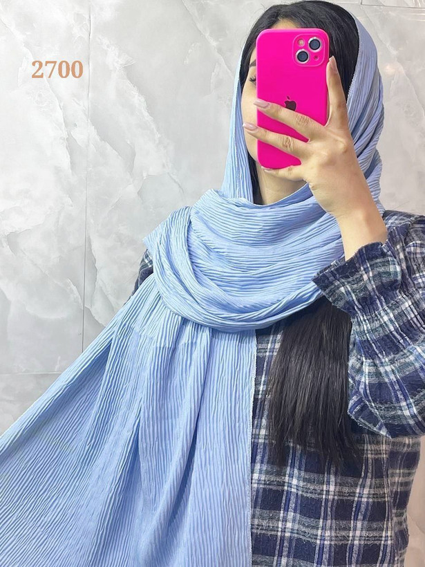 شال پلیسه ریز منگوله دار زنانه