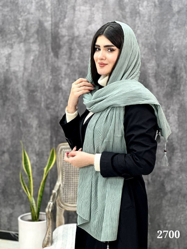 شال پلیسه ریز منگوله دار زنانه