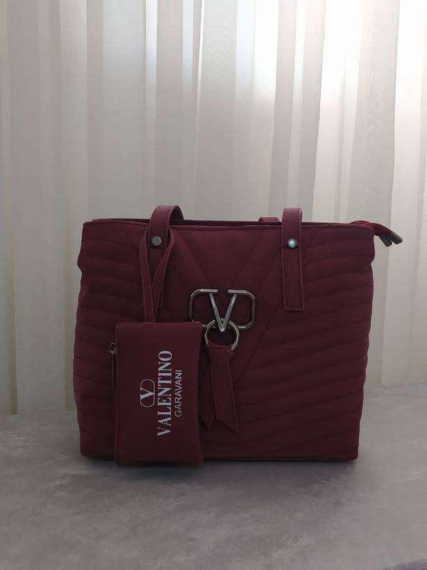 کیف زنانه دوشی جنس نانسی جادار،زیبا و شیک رنگ زرشکی