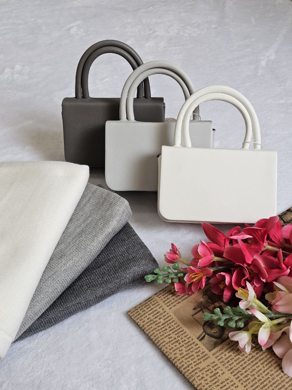 ست کیف و شال بافت زنانه و دخترانه