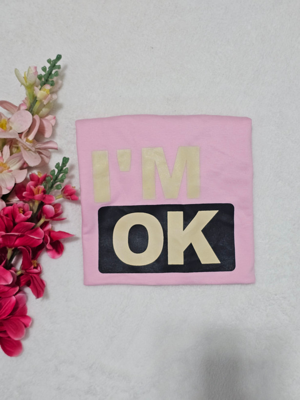 تیشرت لانگ زنانه طرح OK تیشرت لانگ تیشرت سایز بزرگ