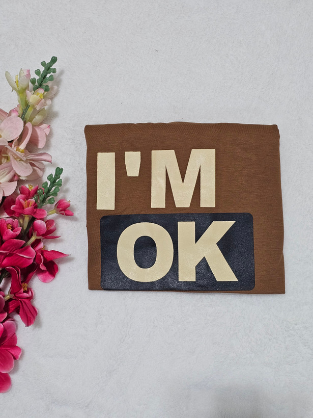 تیشرت لانگ زنانه طرح OK تیشرت لانگ تیشرت سایز بزرگ