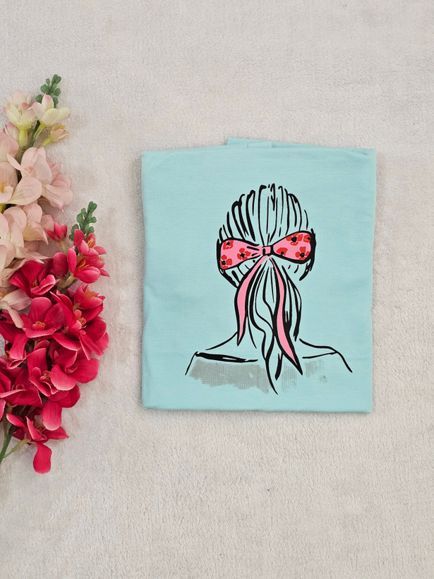 تیشرت لانگ زنانه طرح دختر فری تا 50 تیشرت سایز بزرگ تیشرت قواره بزرگ